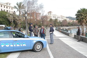 Volante Polizia sul Lungomare Trieste