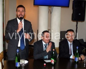 Aliberti alla presentazione della candidatura, con Edmondo Cirielli e Fabio Siani